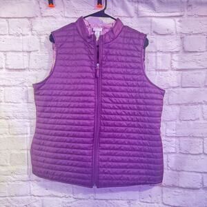 Chico’s SZ 2 Purple Puffy Vest GORGEOUS